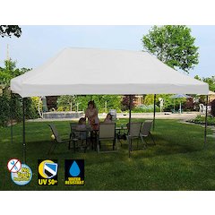 King Canopy Athena 10x20 ft Instant Pop up Canopy, 1 1/2 Inch Leg, White Cover