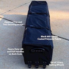 King Canopy 80-inch Canopy Roller Bag, Black w/wheels and handles,CRB80