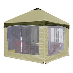King Canopy Garden Party Backyard Gazebo 10-Feet by 10-Feet, 4-Leg, Olive Branch