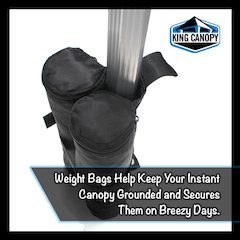 King Canopy Black Weight Bags for Instant Pop Up's, 4 Pack, INAWB400