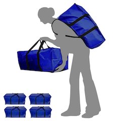 4 Pack Extra Large Moving Bags with Zippers & Carrying Handles