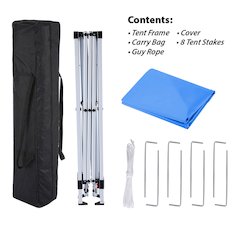 King Canopy Slant leg 10-Feet by 10-Feet Instant Pop Up Tent, Blue, SLANT10-BL