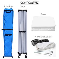 King Canopy Tuff Tent  10x15 ft Instant Pop up Canopy , White Cover
