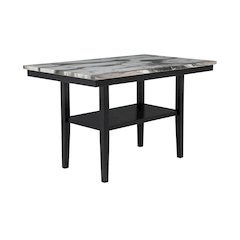Sheridan Rectangle Charcoal Lava Top Counter Height Table, Cedar Brown