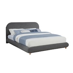 Cteris Queen Fleece Bed, Gray