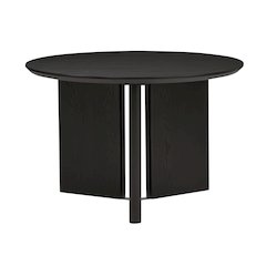 Round Dining Table Mid Century Modern Natural Ash Veneer Wood Top