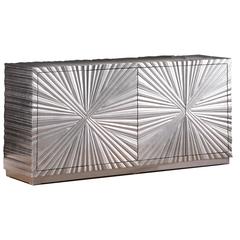 Lacy Metallic Silver Sheen Sideboard