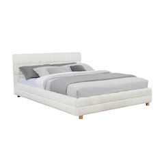 Ctalon Queen Fleece Bed, Cream
