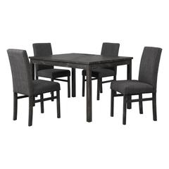 Vitalita 5-piece Black Charcoal Rectangular Dinette Set