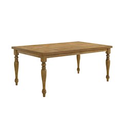 Transitional Rectangle Dining Table with Spindle-Style Legs, Antique Natural Oak