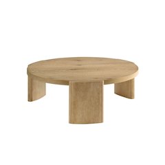 Bristol Mid-Century Round Coffee Table, Kepler Driftwood