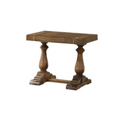 Best Master Furniture Amy 27" Transitional Wood End Table in Driftwood