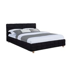 Ctalon Queen Fleece Bed, Black