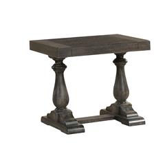 Best Master Furniture Amy 27" Transitional Wood End Table in Dove Gray