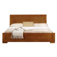 Trent Wooden Platform Bed in Oak, King/ Oak