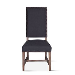 Dani High Back Formal Dining Chair in Charcoal
