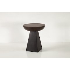 Palm Desert  18" Round Accent Table Two-Tone