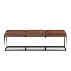 Melbourne 62" Bench in Cognac Leather