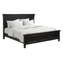 Trento King Bed in Distressed Black