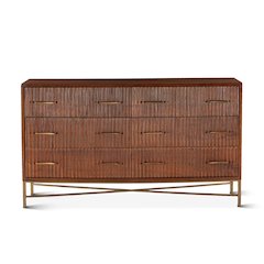 Manhattan Retro Mid Century Acacia Wood Dresser