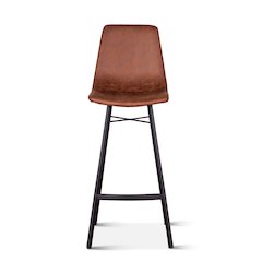 Hudson Bar Chair in Trapper Brown Microfiber