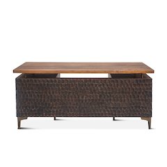 Vallarta Office Desk in Mango Wood with Two Tone Finish