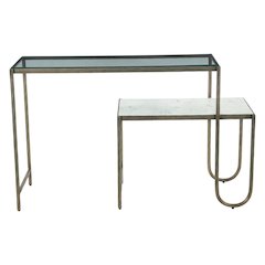 Sonoma 50" Nesting Console Table with Marble and Glass