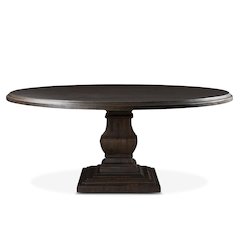 Toulon 72" Round Dining Table in Vintage Brown