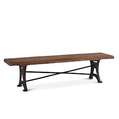 Blayne 70" Bench in Acacia with Walnut Finish