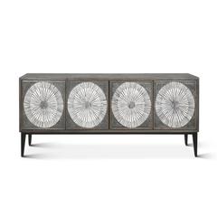Palm Desert Modern Bone Inlay Sideboard in Vintage Gray