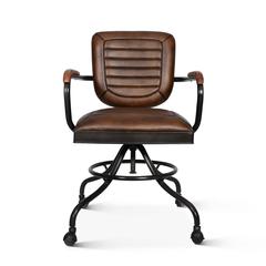 Brisbane Oden Desk Chair in Antique Whiskey Leather