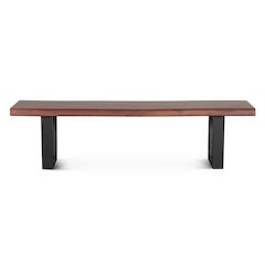 Yarrow 68" Bench in Light Sequoia with Gunmetal Legs