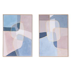 Shattered Symphony Hand Painted Framed Diptych