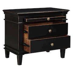 Trento 30" Nightstand in Distressed Black