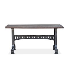 Sterling 66" Console Table in Cast Iron and  Teak