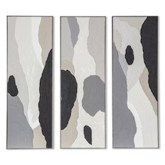 Distorted Illusions Hand Painted Framed Triptych