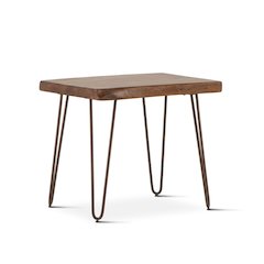 Grandby 26" Side Table in Acacia with Walnut Finish