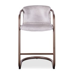 Chiavari Leather Counter Chair in Vintage White