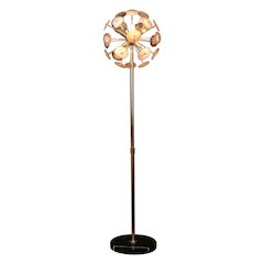 Heritage Floor Lamp in Iron Agate and Marble
