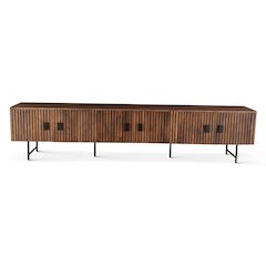 Halden 98" Plasma Cabinet Pecan Brown