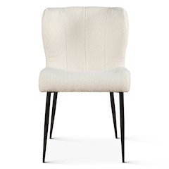 Isabella 20" White Boucle Dining Chair