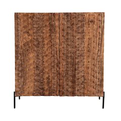 Acres 39" Bar Cabinet in Carved Brownstone