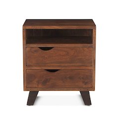 Nottingham Night Chest in Acacia with Walnut Finish