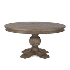 Chatham Downs 60" Round Dining Table in Weathered Teak Finish