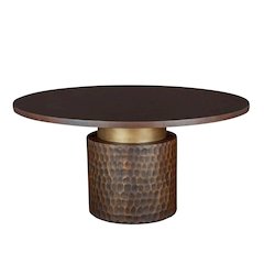 Vallarta 60" Round Dining Table in Mango Wood with Two Tone Finish