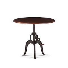 Artezia 30" Height Adjustable Crank Side Table in Walnut