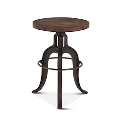 Paxton-Stool 16in teak top-reclaimed