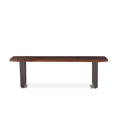 Belfrie 56" Bench in Acacia with Walnut Finish