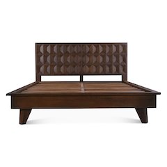 Lisbon Queen Bed in Royal Brown