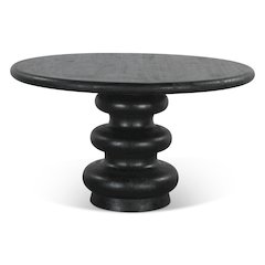 Bakio 52" Round Dining Table in Black